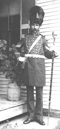 Baxter Walker in uniform, 1889,  from 1992 Grafton Cornet Band History
